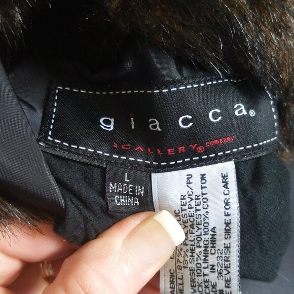 Giacca reversible faux fur/water resistant vest, EXCELLENT condition L - Picture 6 of 8
